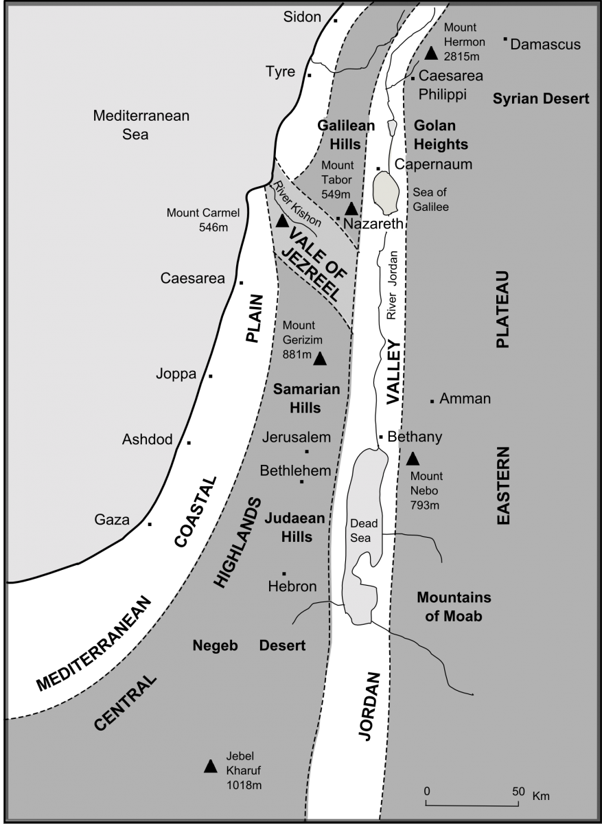 Map of Landscapes of Palestine