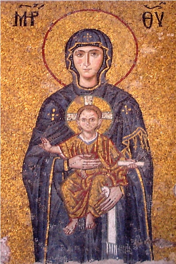 Mosaic of Mary with Jesus