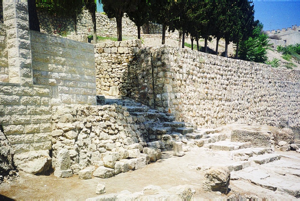 The sacred steps leading down into the Kidron Valley