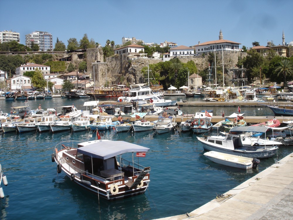 Roman walls and harbour at Antalya (Attalia)