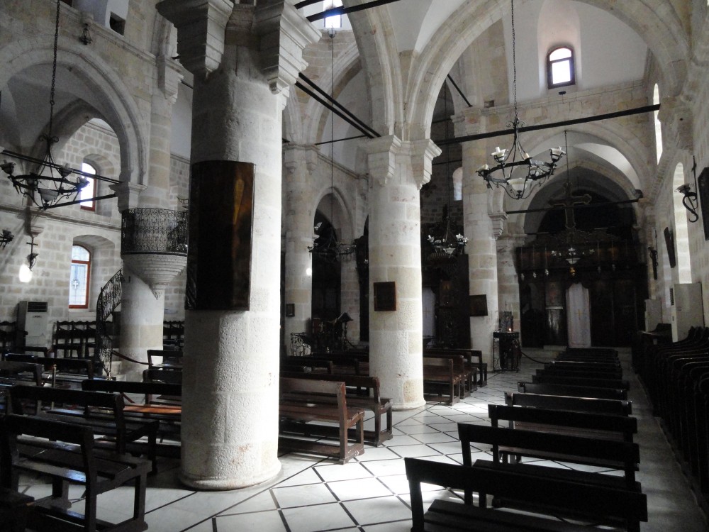 Inside a Syrian Orthodox church in Antioch in Syria