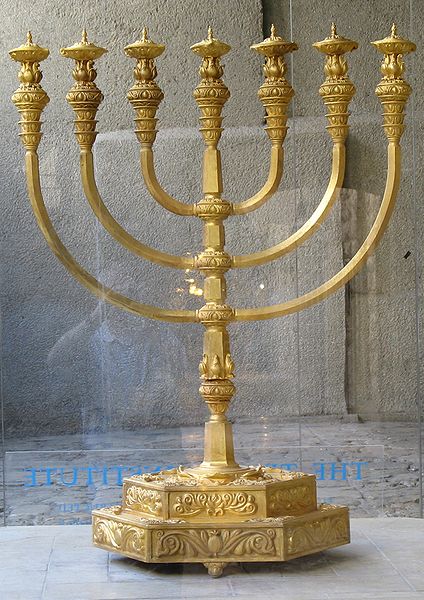 A replica of the Temple menorah