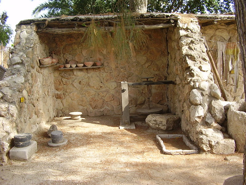A reconstructed Philistine house