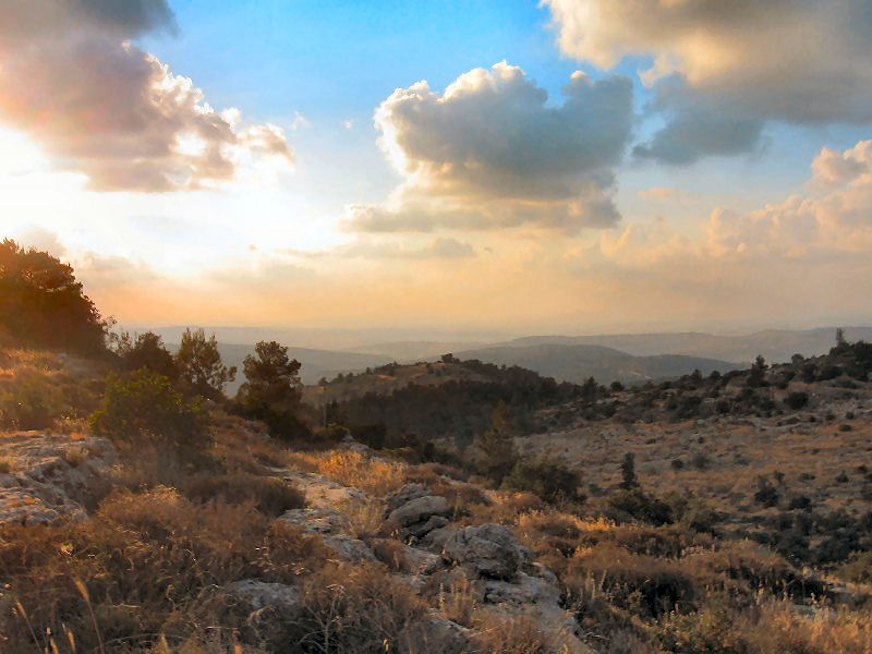 Sunset over the Judaean Hills