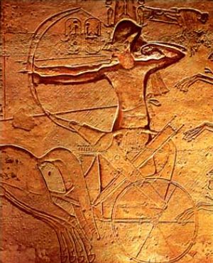 Ramesses II at Kadesh - relief at Abu Simbel