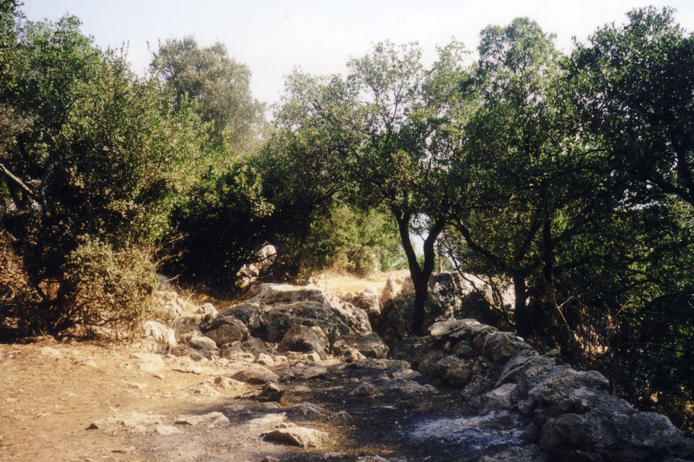 An ancient stone altar at Mount Carmel