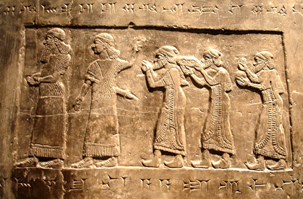 Israelites paying tribute to Assyria