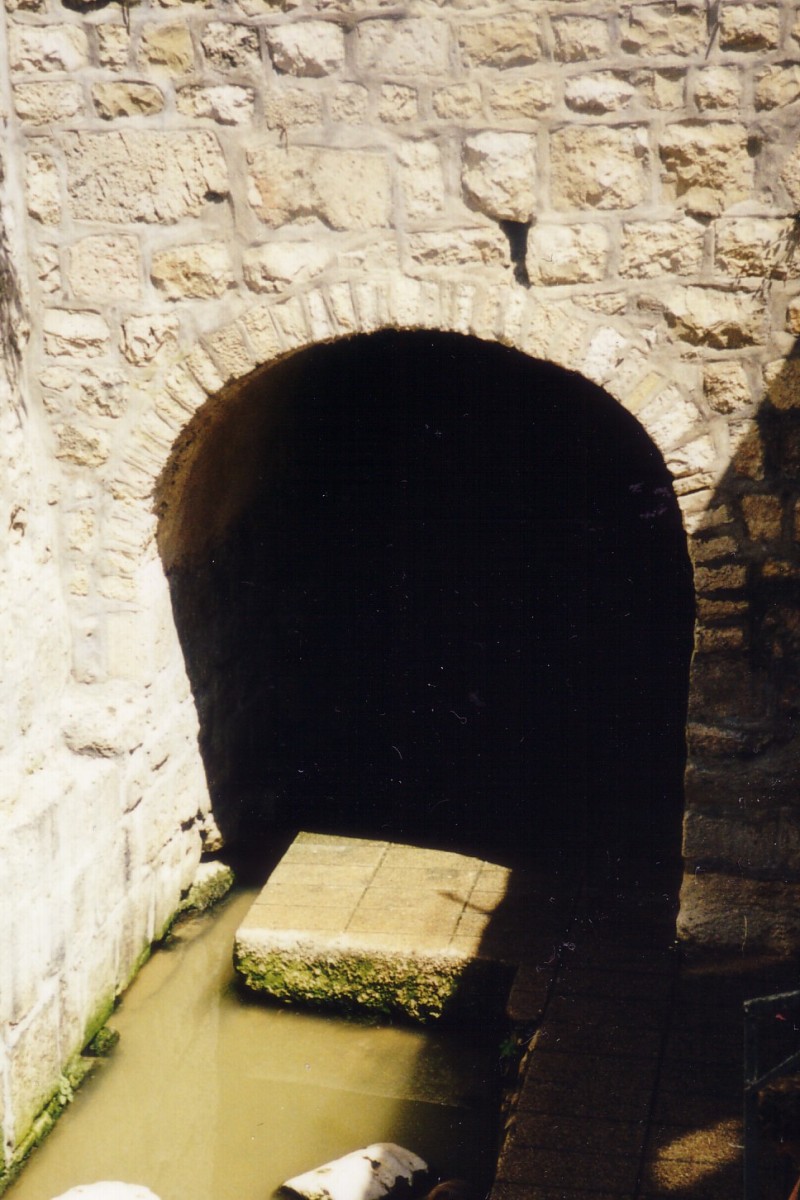 The entrance to Hezekiah's Tunnel at the Upper Pool