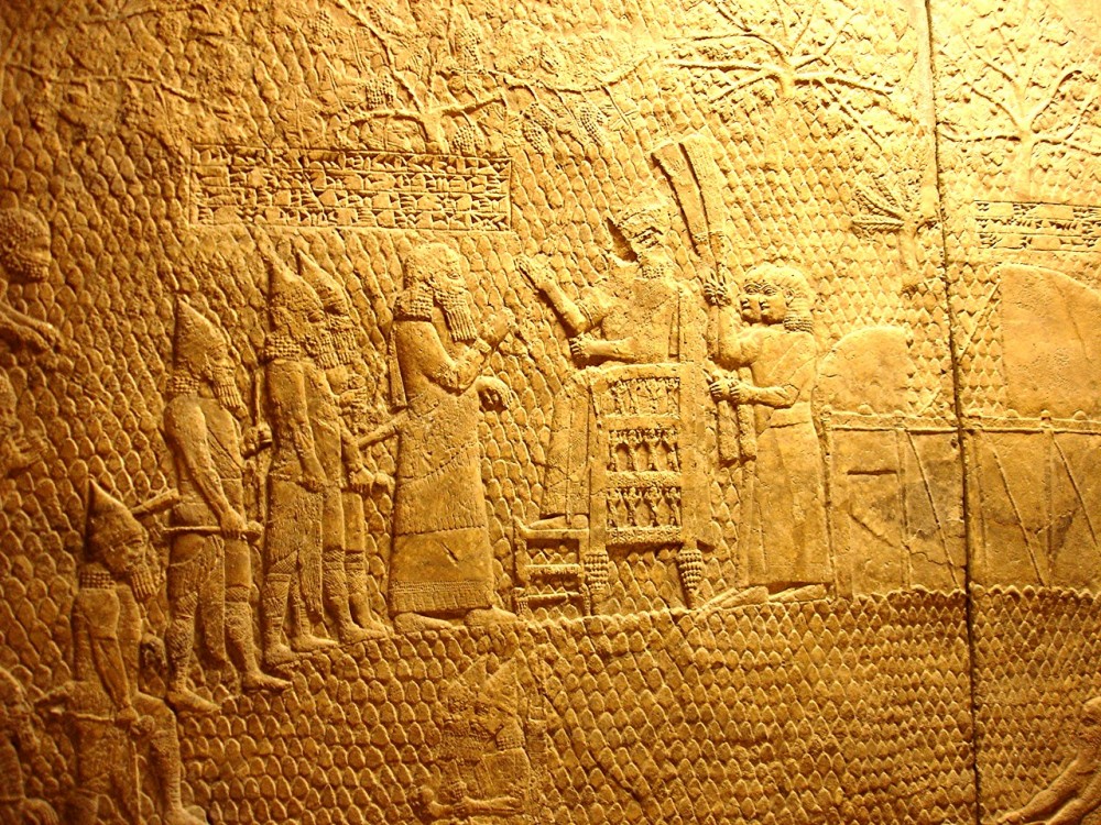 Assyrian King Sennacherib on his throne