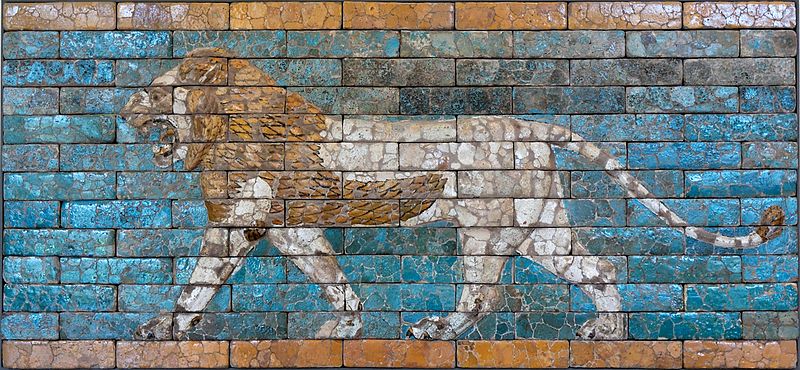 Passing lion from the Ishtar Gate, Babylon (Jastrow)