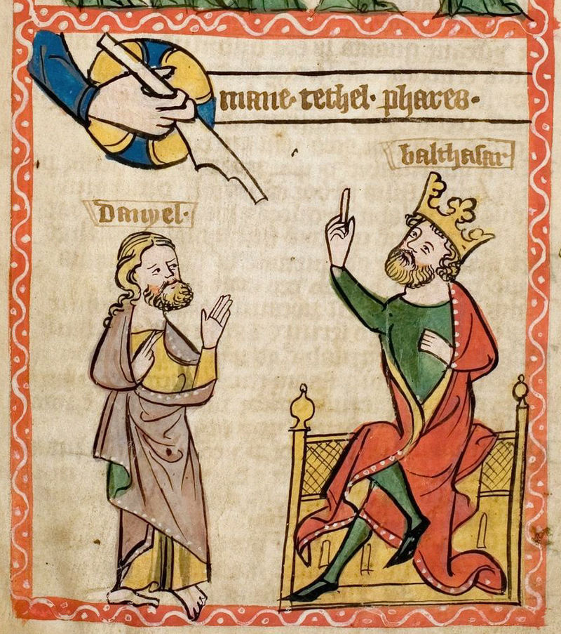 Speculum Humanae Salvationis, 1360, ULB Darmstadt Menetekel