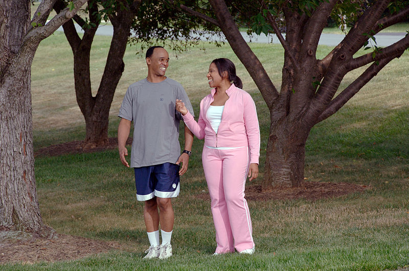 Couple walking in the park (Bill Branson)