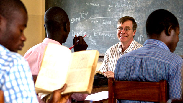 AIM volunteer teaching theology in Kenya