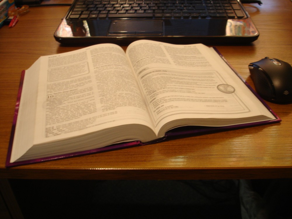 An open Bible