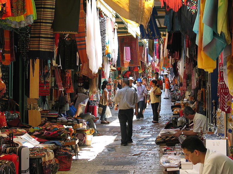 Flea market in Old City of Jerusalem