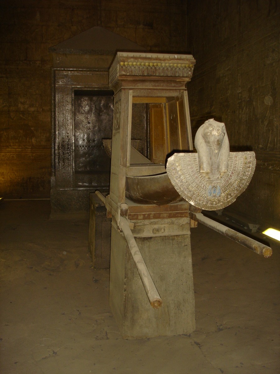 Sacred ark in the Temple of Horus at Edfu, Egypt