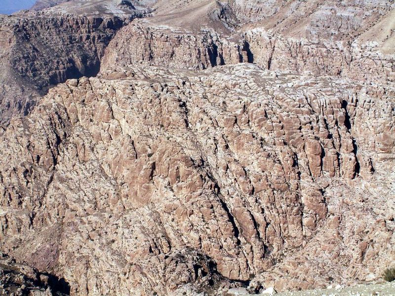 The site of Sela, the capital of Edom, seen from the village of Sela in modern-day Jordan above it (Uri Juda)