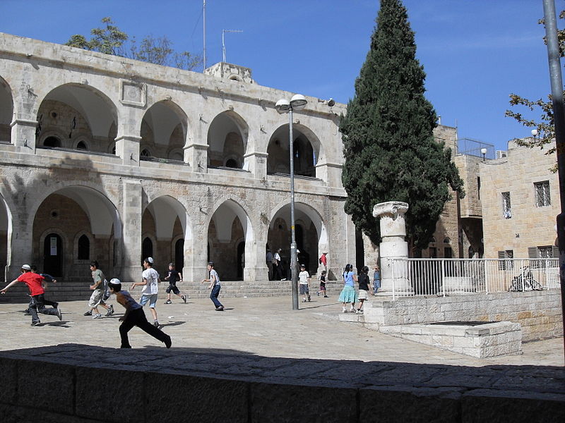 Jerusalem - Children playing in Batey Mahase Square (Djampa)