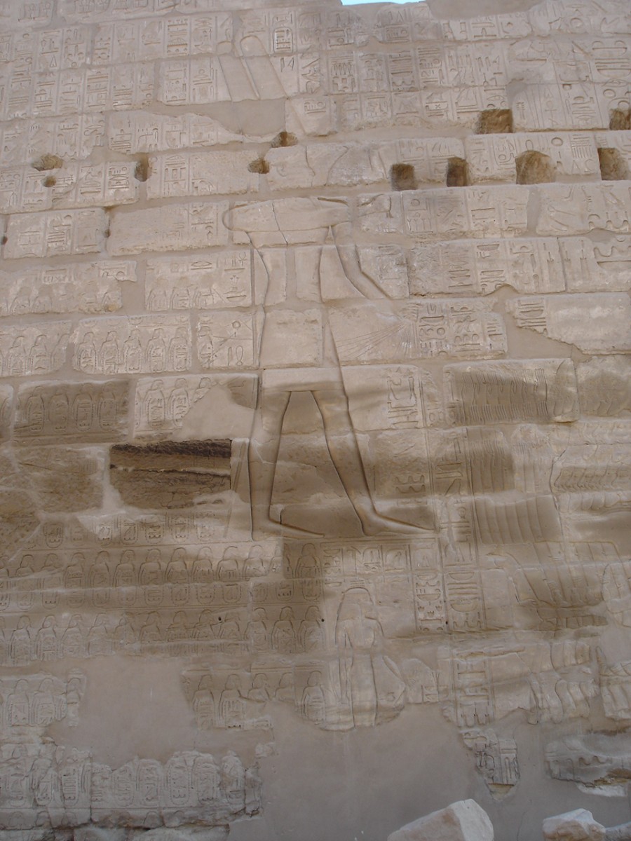 Pharoah Shoshenk's victory list at Karnak Temple