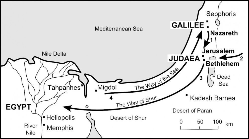 Map of Mary & Joseph's Journeys