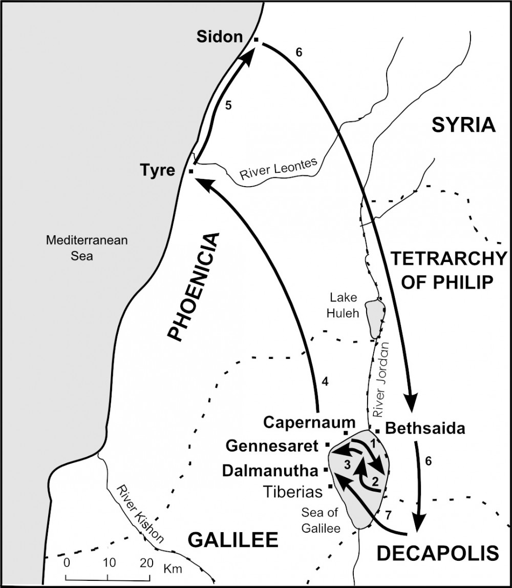 jesus journey map