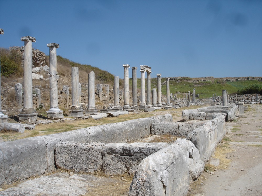 Colonnaded street in Perga