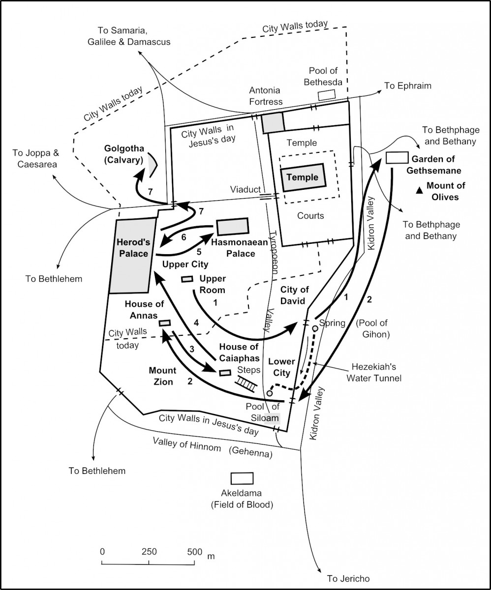 Jesus crosses the Kidron Valley - The Bible Journey