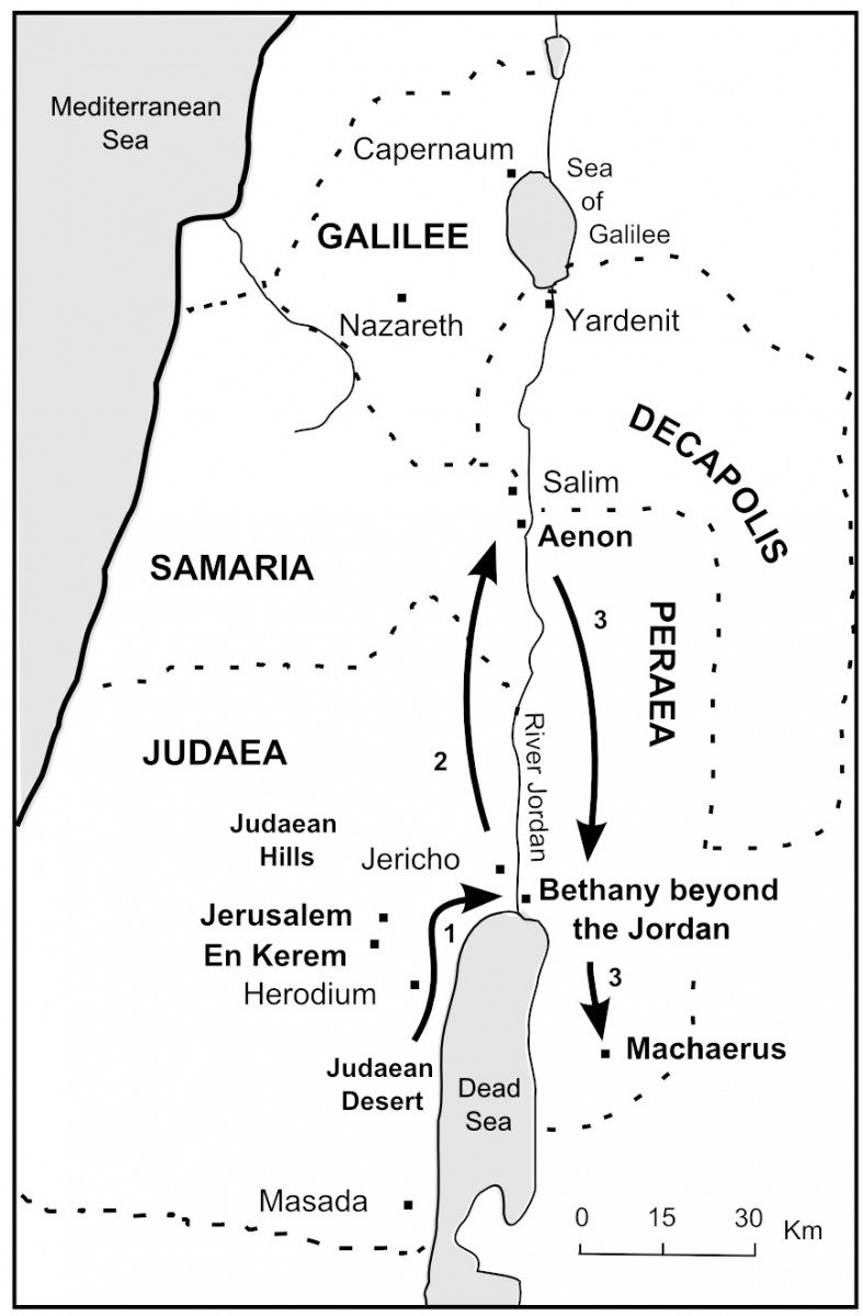 Map of John's Journeys