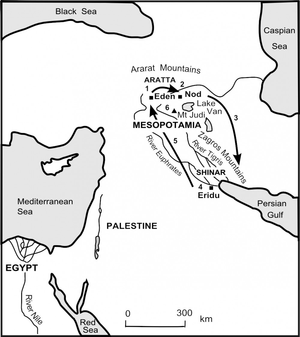 The Four Rivers Of The Garden Of Eden Chart