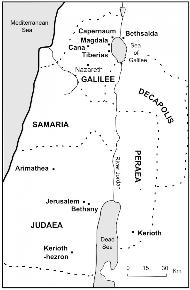 Map showing followers of Jesus