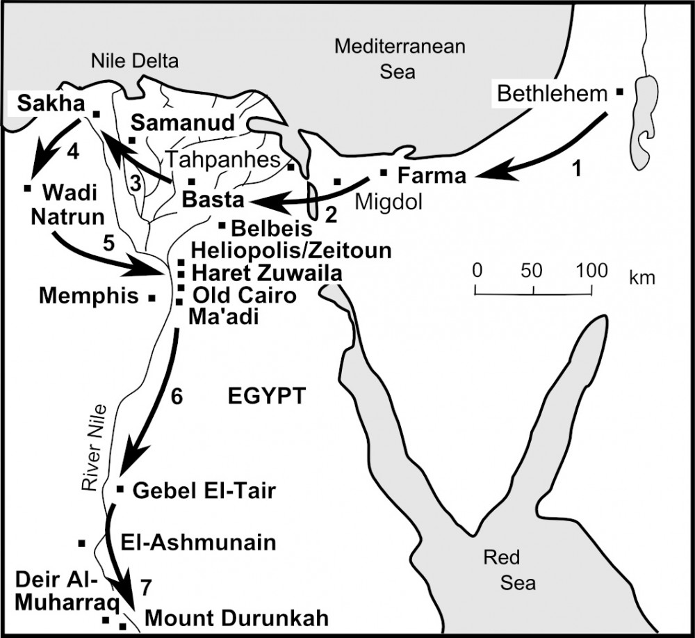 The holy family in Egypt according to Coptic tradition